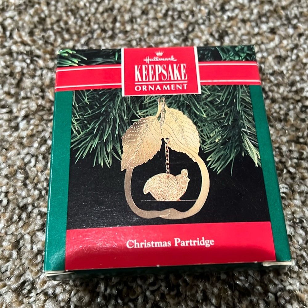 1990 vintage hallmark keepsake ornament “Christmas partridge”